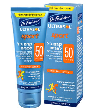 אולטרסול ספורט קרם GEL לפנים SPF50 50 מיליליטר